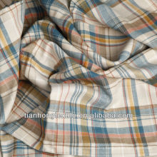 100% Y/D Cotton Herringbone Checks Solid Flannel Fabric